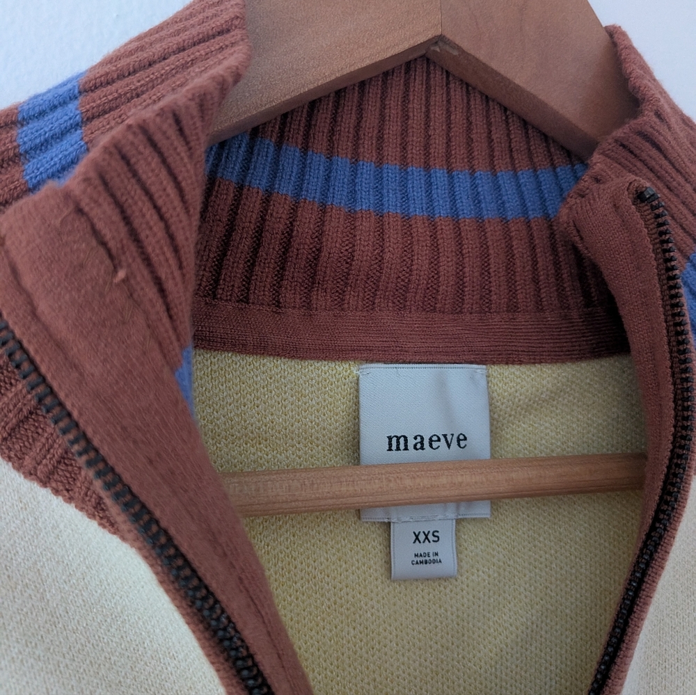 Anthropologie Maeve The Montana Mock Zip Sweater - Picture 3 of 11